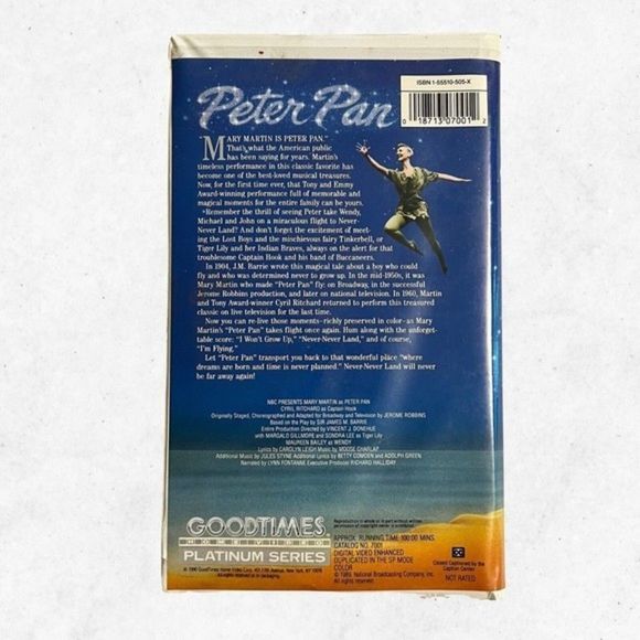 Peter Pan (1990) with Mary Martin 30th Anniversary Collector's Edition (VHS) - Picture 2 of 6